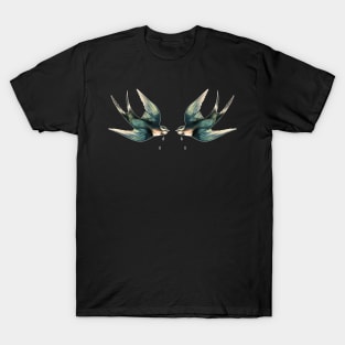 Crying birds. Crying Swallow. T-Shirt